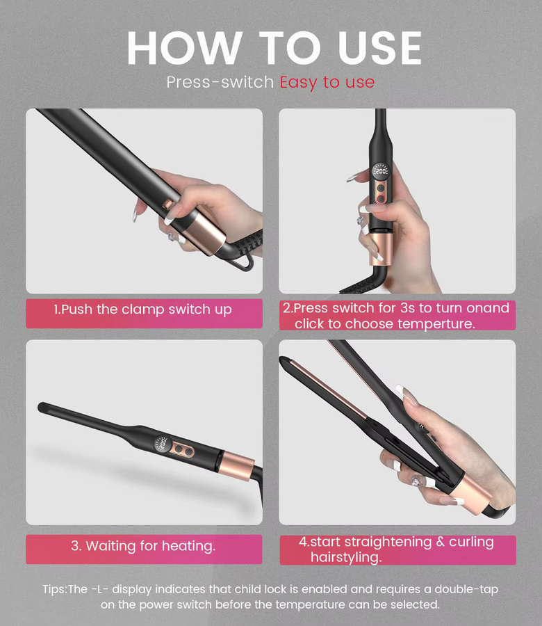 UKLISS Mini-Haarglätter 2-in-1, Damen - Bild 4
