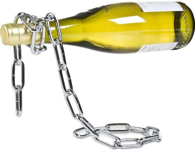 LG-EXPRO Trompe-l'oeil-Kette für Weinflaschen aus Stahl in modernem Design - Bild 1
