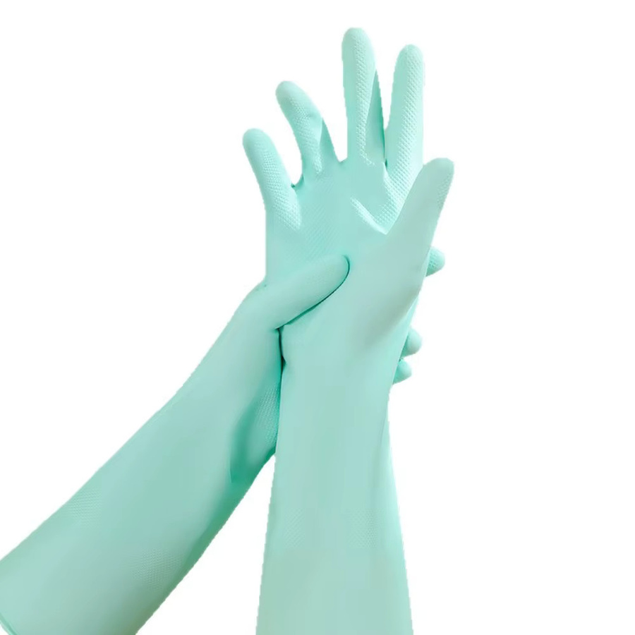 QHSPE Nitril-Reinigungshandschuhe grau, verstärkte und latexfreie wasserdichte Haushaltshandschuhe zum Geschirrspülen und für die Wäsche - Bild 3
