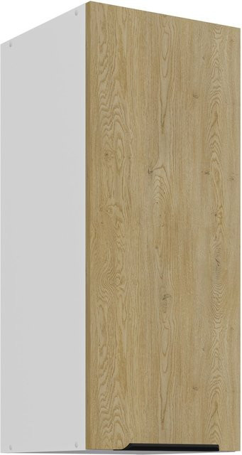 Küchen Hängeschrank CREMONA in Eiche und Weiß mit Einlegböden, Breite: 30 cm - Bild 1