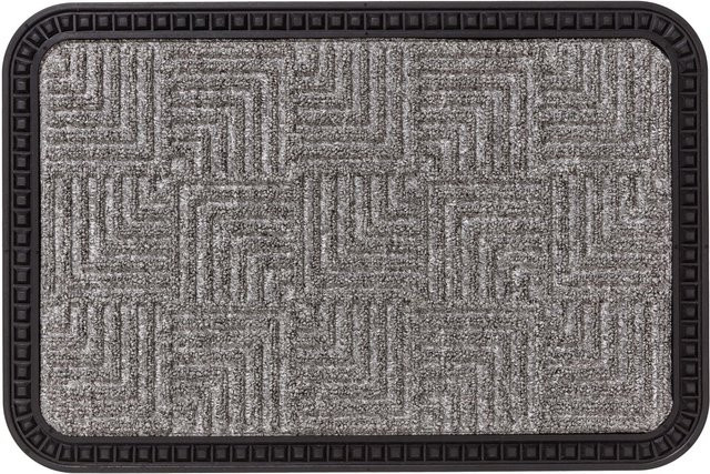 Astra Fußmatte Border Star in Silber mit Sternmuster, wetterfest und schmutzabweisend, B/B: 50 x 80 cm - Bild 1