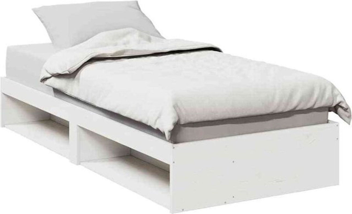 Vidaxl Tagesbett aus Massivholz Kiefer in Weiß, B/T/H: 200 x 100 x 30 cm (ohne Matratze) - Bild 1