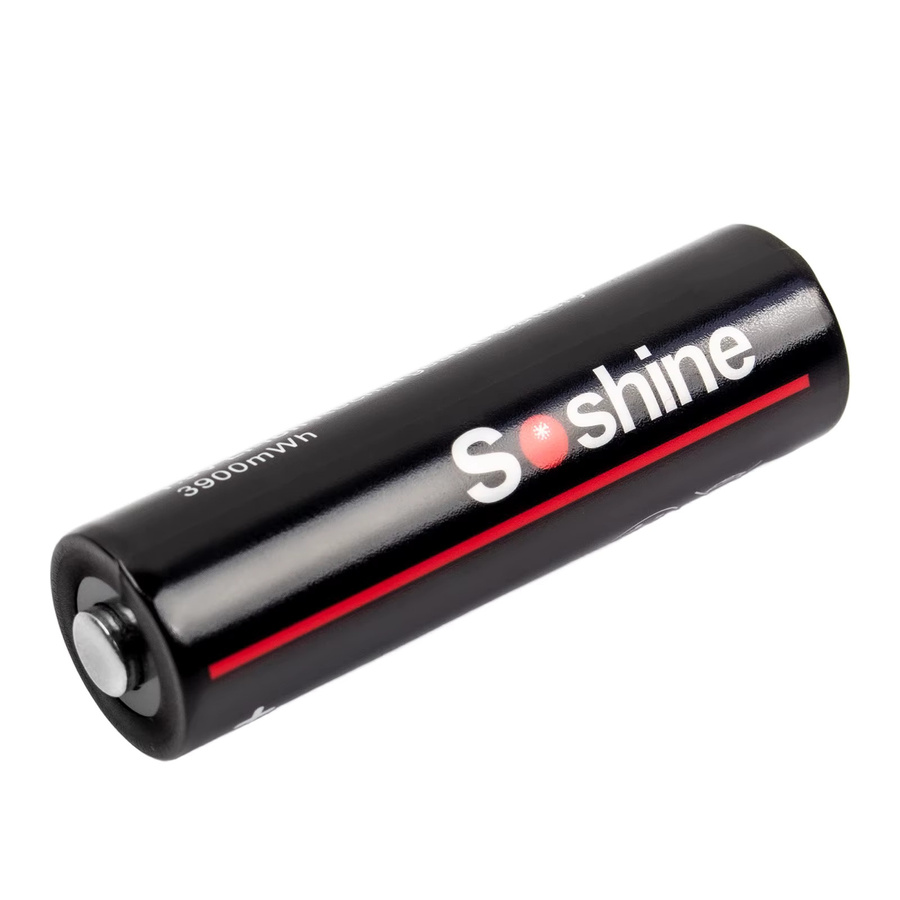 Soshine AA 1,5V Lithium-Ionen Akku in Schwarz mit 3900mWh für Uhren und Rauchmelder - Bild 2