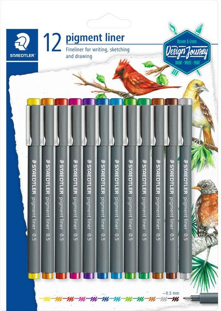 Staedtler Pigment Liner Fineliner Multicolor Set mit Metallspitze - Bild 1