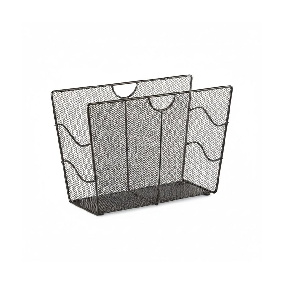 Relaxdays Zeitungsständer aus Metall in Schwarz mit Tragegriffen B: 27 cm, T: 17 cm, H: 39 cm - Bild 2