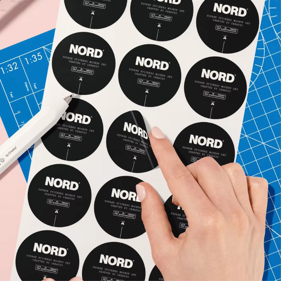 500 Stück personalisierte Aufkleber mit individuellem Logo für Hochzeit, Geburtstag oder Taufe aus Papier - Bild 2