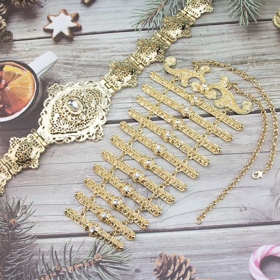Sunspicems Schmuck-Set, Metall, Gold, Kristall, Damen - Bild 3
