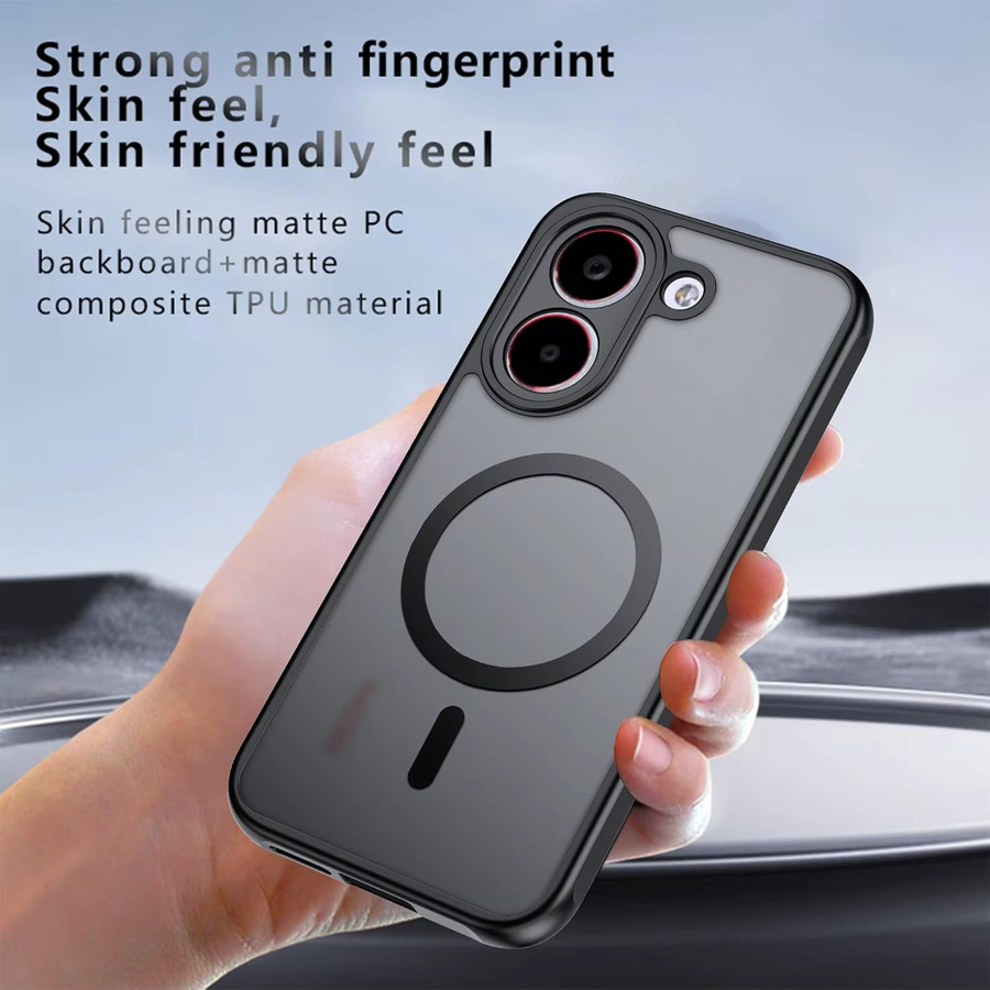 Stoßfeste Handyhülle für Xiaomi POCO X8 Pro Max Turbo 5 mit magnetischem kabellosem Laden und Mattschutz in Schwarz - Bild 3
