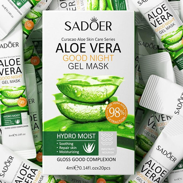 SADOER Aloe Vera Gesichtsmaske, 20 Stück - Bild 1