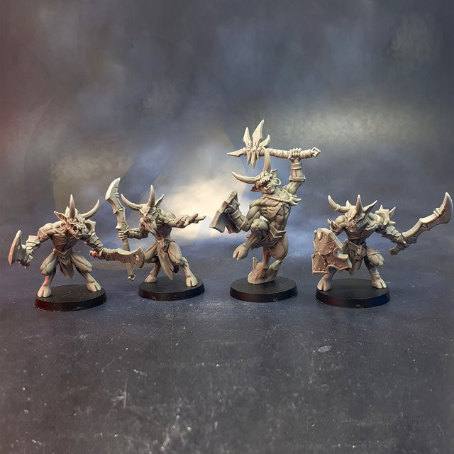 ZKBOZK Fantasy, Harzmodellfigur, dämonische Bilder, 4-Figuren, unmontierter und unbemalter Bausatz - Bild 1