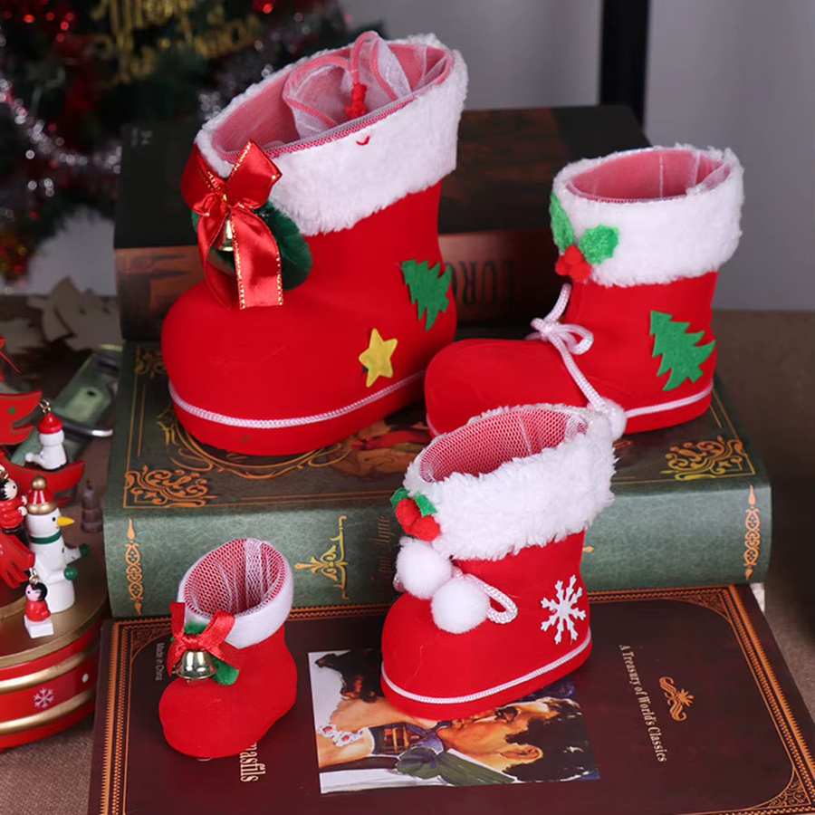 APWIKOGER Weihnachts Süßigkeiten Stiefel Tasche als kreative Candy Box und Dekoration - Bild 1