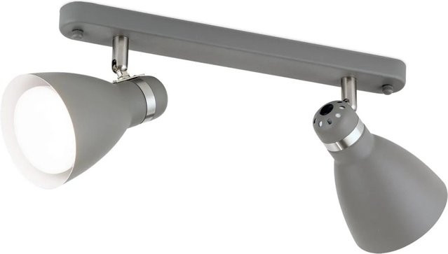 Orion Leuchten Strahler School 2 x E27 in Grau mit verstellbarem Metallgehäuse - Bild 1