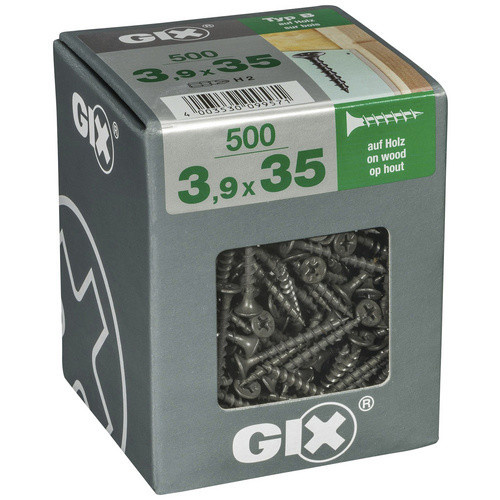 Spax Grobgewindeschraube Phillips, silberfarben, Durchmesser: 3,9 mm, Länge: 35 mm, 500 Stück - Bild 2