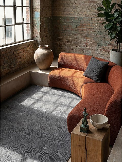 Antirutsch Teppich Kadima Design in Anthrazit, B/T: 140 x 200 cm - Bild 1
