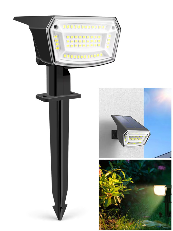 2er-Set MALITAI Solar-LED-Flutlicht in Schwarz für Garten und Außenbereich - Bild 6