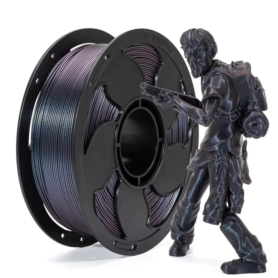 JKHJ PLA Filament Seidenglanz Mehrfarbig Gold 1,75mm für FDM 3D-Drucker 1kg - Bild 3