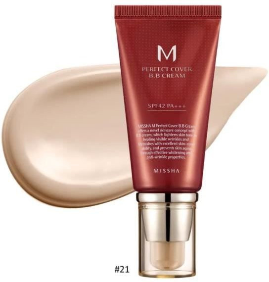 MISSHA M Perfect Cover BB Cream, LSF 42, Nr.21/helles Beige, 50 ml - Bild 1