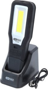 KS Tools Mobile Werkstatt-Handlampe mit LED, 550 Lumen, dimmbar, magnetisch und wiederaufladbar, Schwarz - Bild 1