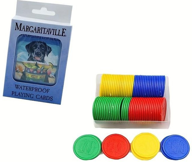 SZ-Damai Spielkartendeck und Chipskasten-Set, Puppy, Kunststoff, Bunt / Mehrfarbig - Bild 1