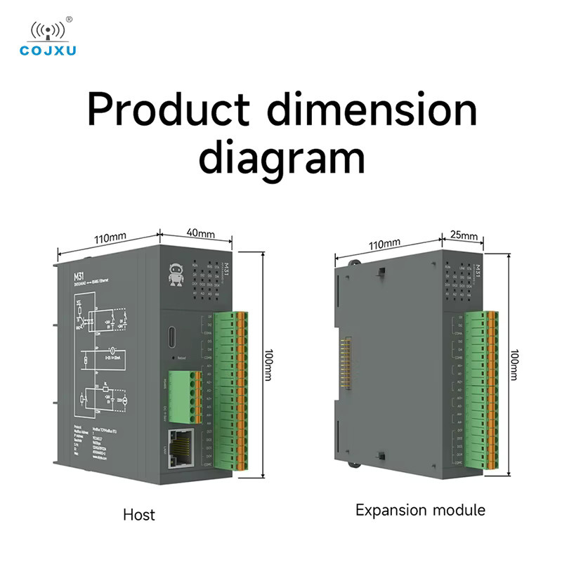 COJXU Profinet Remote I/O-Modul M31-U-PN Serie mit Modbus RTU und PN-Bus Unterstützung für Botu und STEP 7 (AO/DO/AI/AO) - Bild 3