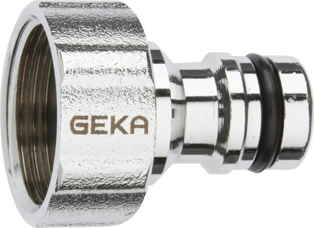 Geka plus Hahnstecker Stecksystem aus Messing in Silber, IG 30,3 mm (1 Zoll) - Bild 1