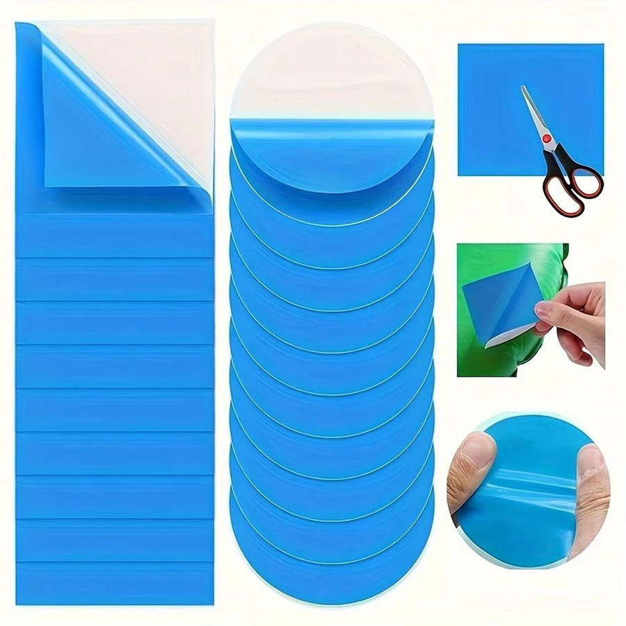 10 Stück Rainbow Rain Pool-Reparaturpflaster aus PVC in Blau, selbstklebendes Unterwasser-Reparatur-Kit für Schwimmbäder - Bild 2