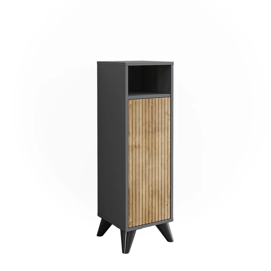 Vicco Midischrank Leano Anthrazit/Bergeiche B: 30 cm, H: 97 cm mit Tür - Bild 2