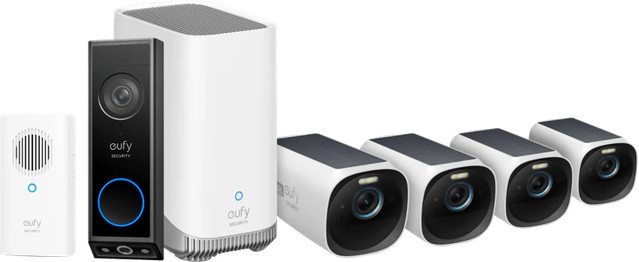 eufyCam 3 4er-Pack mit Video Doorbell E340 und Chime von eufy - Bild 1