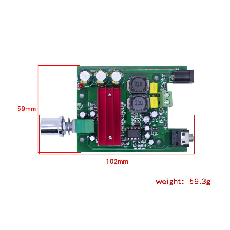 WAVGAT TPA3116D2 Digitaler Mono Subwoofer Verstärker mit 100W Leistung - Bild 2