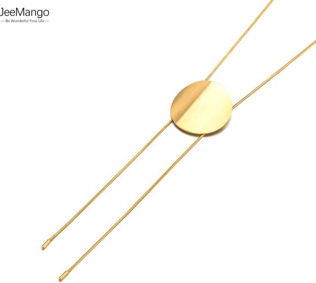 JeeMango Halskette, Edelstahl, Gold, Geometrischer Anhänger - Bild 1