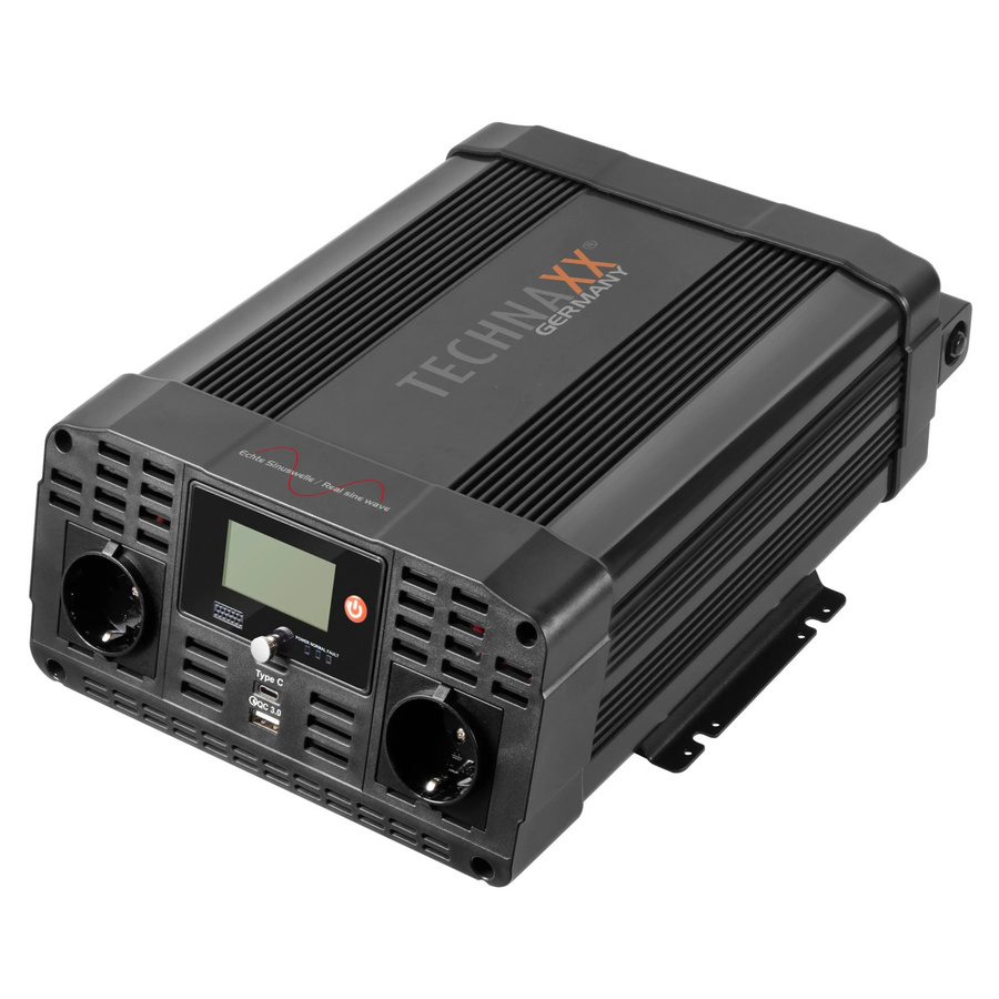 Technaxx Wechselrichter TE22 2000W Sinus in Schwarz 12V DC zu 230V AC - Bild 2