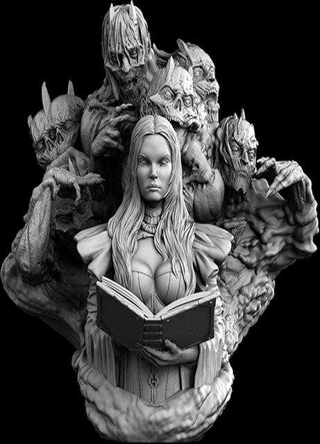 KIMERA Fantasy Antike Offizierin, Harzfigur, Miniaturmodellbausatz, 1/10 - Bild 1