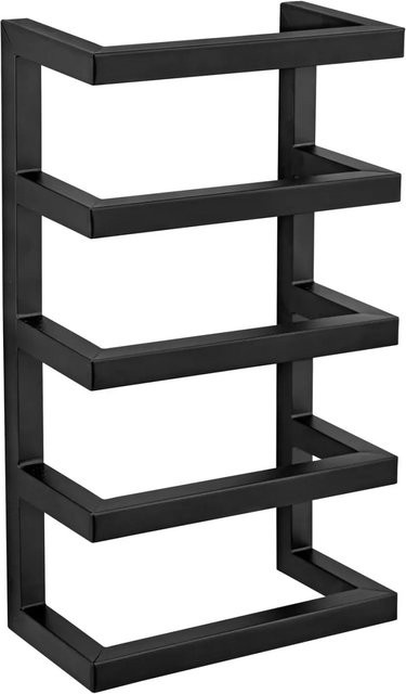 Wenko Handtuchregal Fondiro aus lackiertem Stahl in Schwarz Matt für das Badezimmer - Bild 1