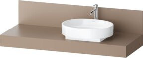 Duravit Konsole Balcoon in Multicolour mit einem Ausschnitt und Becken rechts, B/T/H: 140 x 55 x 37 cm - Bild 1