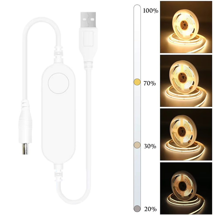 CENFAYA USB Tuya WiFi COB LED Streifen Warmweiß, flexibel und dimmbar, kompatibel mit Alexa und Google Assistant - Bild 6