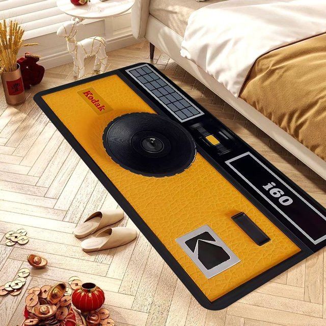 K-Kodak Logo Bodenmatte im nordischen Stil als rutschfeste Druckteppich für Wohnzimmer und Schlafzimmer - Bild 1