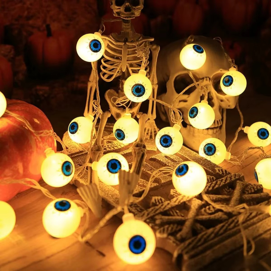 Peach Forest LED Halloween Augapfel Lichterkette batteriebetrieben für dekorative Atmosphäre - Bild 2