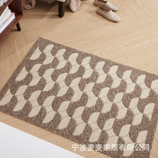 Rutschfeste Fußmatte für die Eingangstür aus Polypropylen in Beige, B/T: 80 x 50 cm - Bild 1