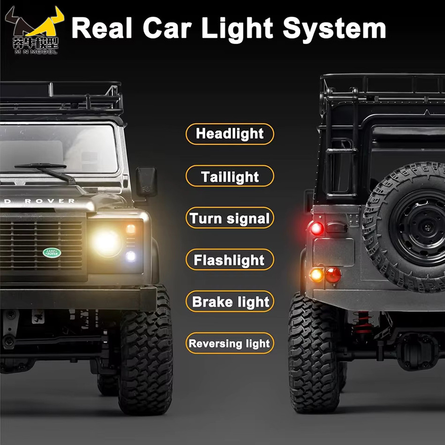 MN RC Rock Crawler Defender, 1:12, RTR Version, 4WD, Fernbedienung Auto - Bild 3