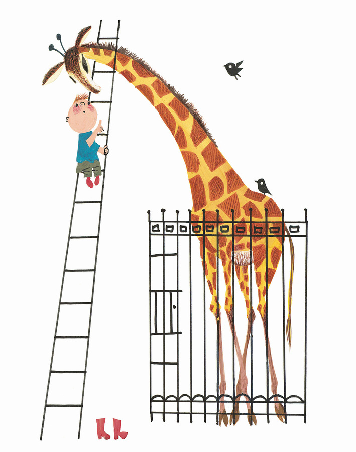 KEK Amsterdam Mural Giant Giraffe Wandtattoo Multicolor mit Breite: 142,5 cm - Bild 2