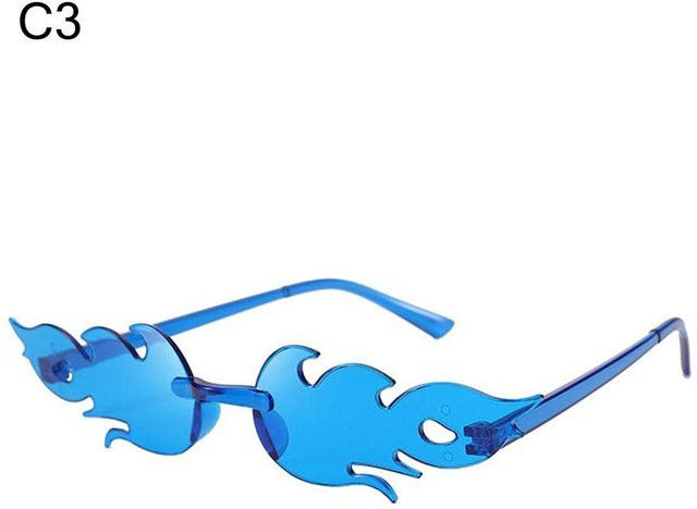 Sonnenbrille randlos, Damen, blau, Kunststoff, polarisiert - Bild 1