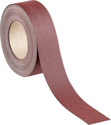 Rhodius SPBR 300601 Schleifband Körnung 220 für Metall und Holz, Farbe Braun, L x B: 25 m x 50 mm - Bild 1