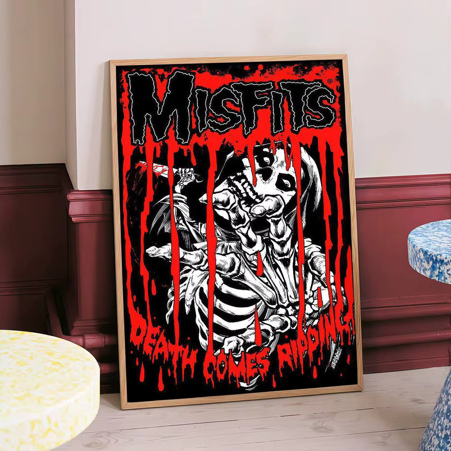 Misfits Horror Punk Rock Wandaufkleber Retro Motiv in Mehrfarbig als selbstklebender Wanddekor für Wohnzimmer und Bar - Bild 5