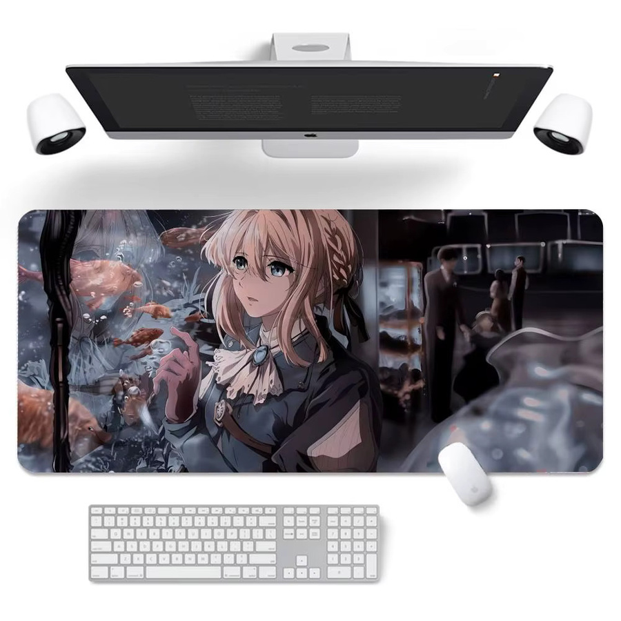 V-Violet E-Evergarden Gaming Mauspad Sakura Anime Design in Violett und Multicolour - Bild 7