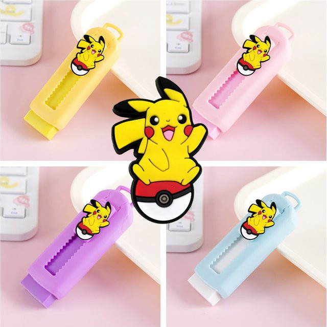 Pokemon Pikachu Push Pull Radiergummi für Kinder und Büro - Bild 1