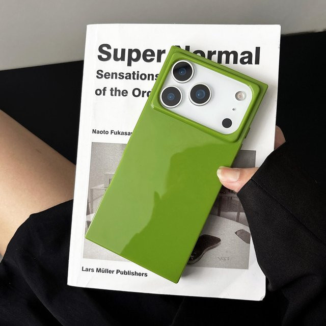 Stoßfeste quadratische Handyhülle für Apple iPhone 17 16 15 14 13 12 11 Pro Max Plus in Bonbonfarben Transparent und Grün - Bild 1