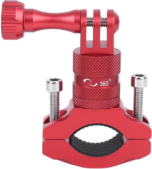 GoPro Fahrradhalterung aus Aluminiumlegierung in Rot für Action-Kameras mit 360-Grad-Klemme - Bild 1
