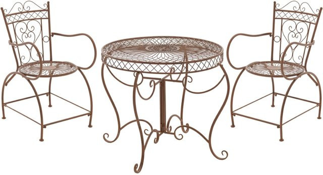 TPFGarden Sitzgruppe Sheen aus Metall in Antik Braun - Bild 1