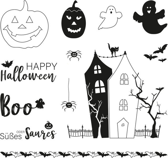 Clear Stamps Halloween Motivset für Stempelgestaltungen - Bild 1