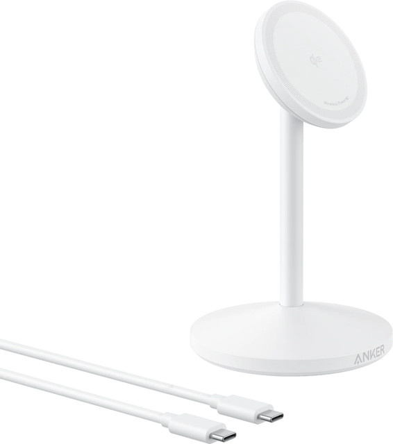 Anker MagGo Stand Wireless Netzladegerät 15W in Weiß A25X1H21 mit USB-C Anschluss - Bild 1